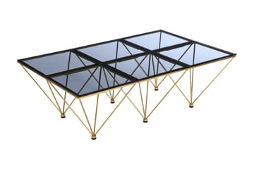 Soffbord Bijou 120 cm - Rökfärgat glas/Mässing - Möbler - Bord & matgrupp - Soffbord