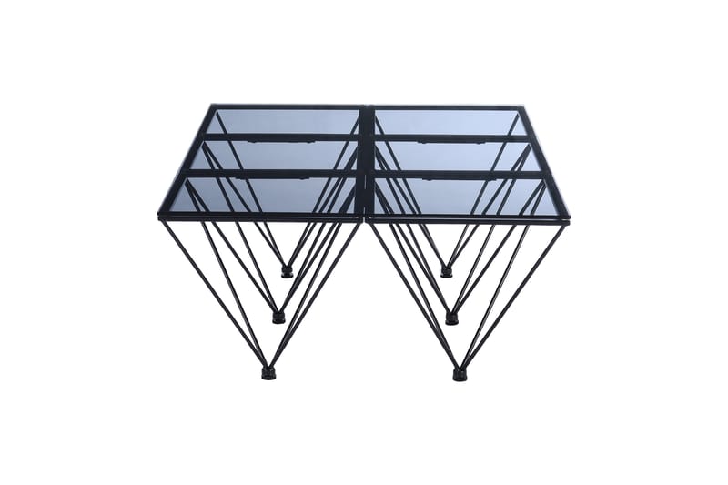 Soffbord Bijou 120 cm - Rökfärgat glas/Svart - Soffbord