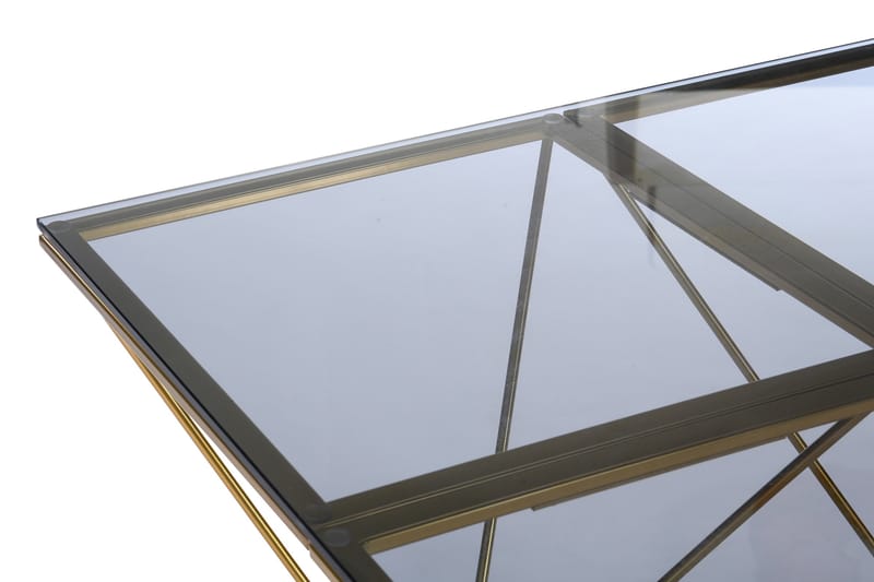 Soffbord Bijou 80 cm - Rökfärgat glas/Mässing - Möbler - Bord & matgrupp - Soffbord