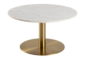 Soffbord Brookmont 80 cm Rund - Vit - Möbler - Bord & matgrupp - Soffbord