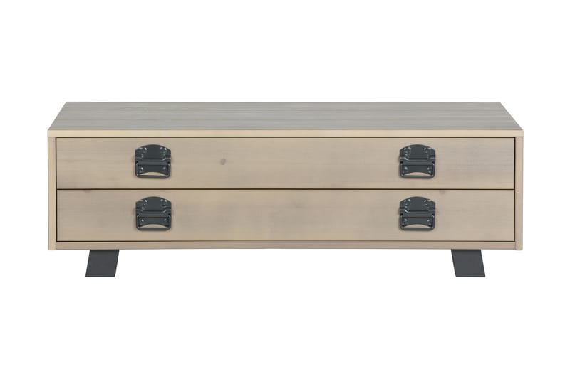 Soffbord Catemo 110 cm med Förvaring Låda - Beige/Grå - Soffbord