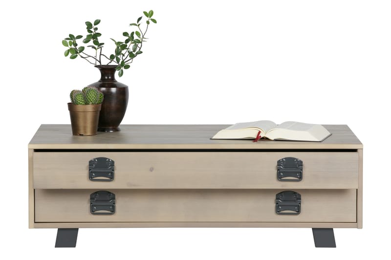 Soffbord Catemo 110 cm med Förvaring Låda - Beige/Grå - Möbler - Bord & matgrupp - Soffbord