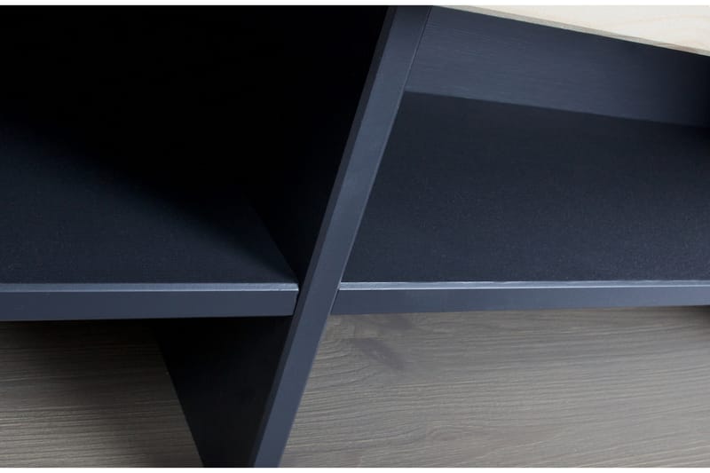 Soffbord Catemo 110 cm med Förvaring Låda - Beige/Grå - Soffbord