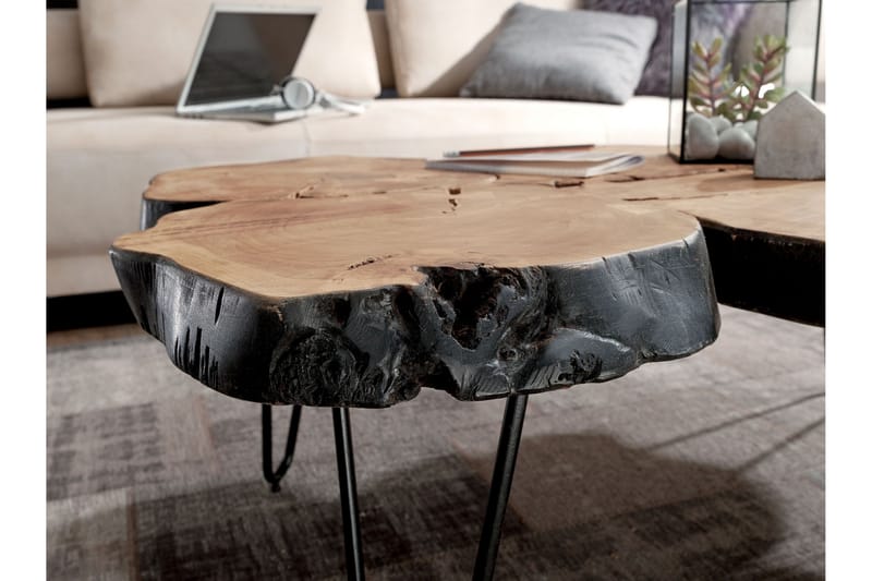 Soffbord Charford 115 cm - Akacia/Svart - Möbler - Bord & matgrupp - Soffbord