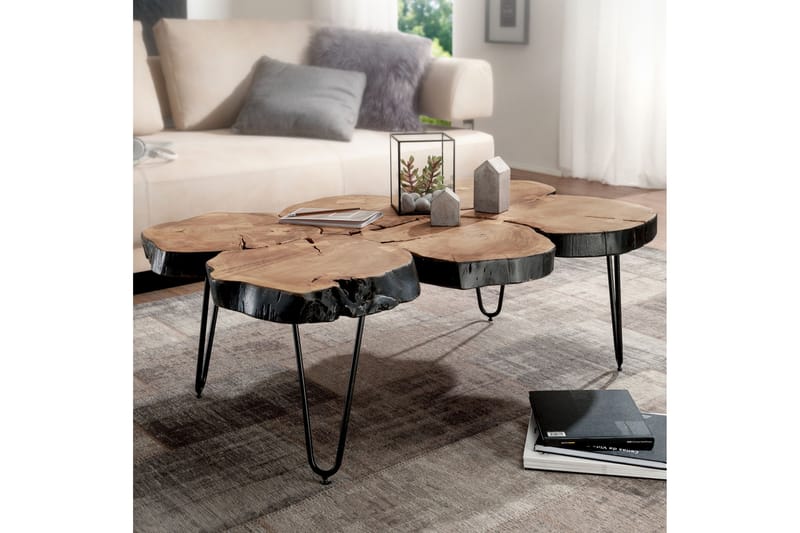 Soffbord Charford 115 cm - Akacia/Svart - Möbler - Bord & matgrupp - Soffbord