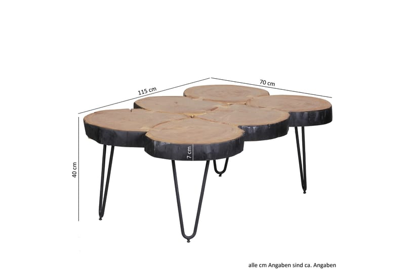 Soffbord Charford 115 cm - Akacia/Svart - Möbler - Bord & matgrupp - Soffbord