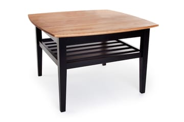 Soffbord Chicago 80 cm med Förvaring Hylla Ek/Svart - Ek/Svart - Möbler - Bord & matgrupp - Soffbord - Soffbord med förvaring