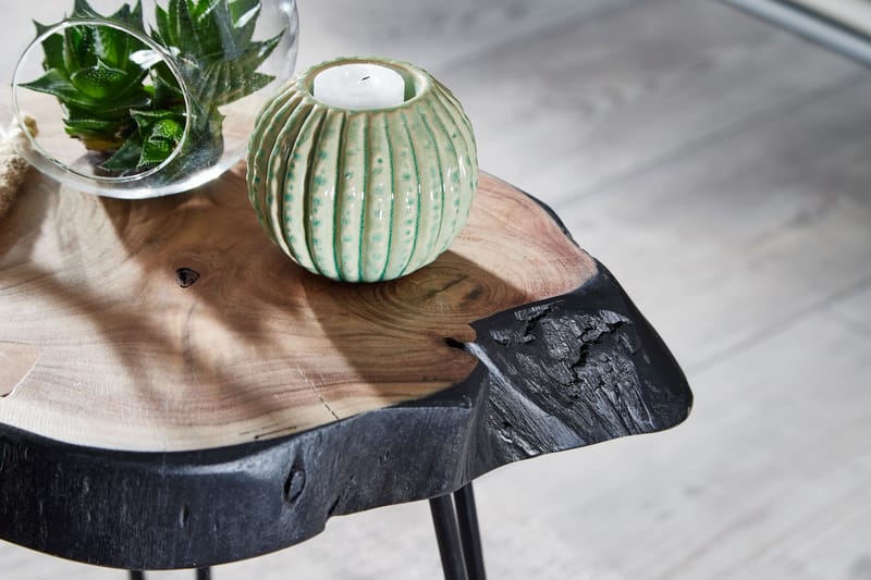 Soffbord Clanton 40 cm Runt - Brun/Svart - Soffbord