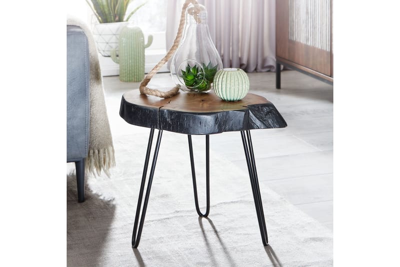 Soffbord Clanton 40 cm Runt - Brun/Svart - Soffbord
