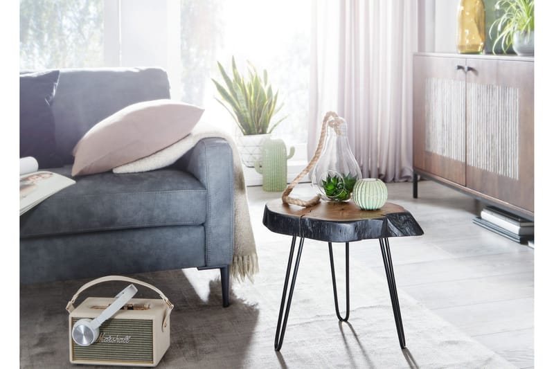 Soffbord Clanton 40 cm Runt - Brun/Svart - Soffbord
