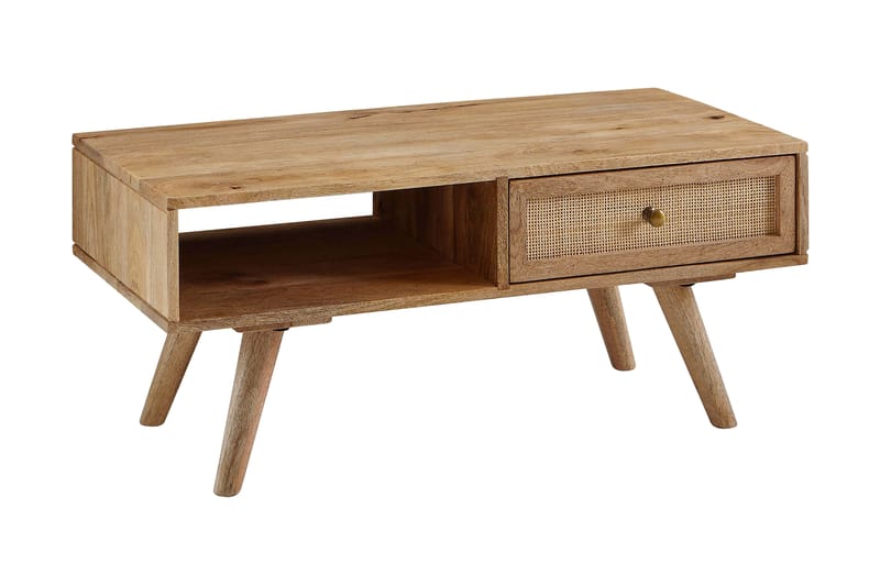 Soffbord Clanton 45 cm - Brun - Soffbord med hjul - Höj och sänkbart soffbord - Soffbord med förvaring - Klaffbord & hopfällbart bord - Marmorbord - Soffbord
