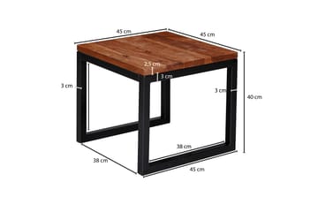 Soffbord Clanton 45 cm - Brun/Svart - Möbler - Bord & matgrupp - Soffbord
