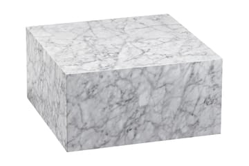 Soffbord Clanton 60 cm Marmormönster - Vit/Grå - Möbler - Bord & matgrupp - Soffbord