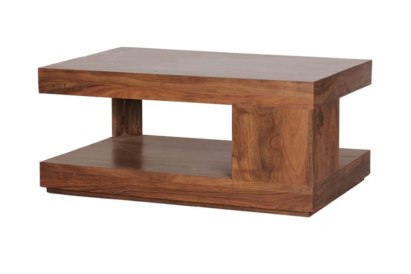 Soffbord Clanton 60 cm - Valnötsbrun - Soffbord med hjul - Höj och sänkbart soffbord - Soffbord med förvaring - Klaffbord & hopfällbart bord - Marmorbord - Soffbord