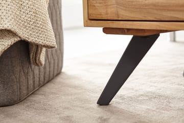 Soffbord Clanton 95 cm med Förvaring Låda + 2 Hyllor - Brun/Svart - Möbler - Bord & matgrupp - Soffbord