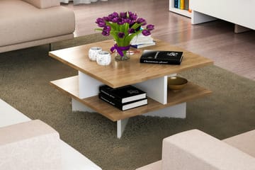 Soffbord Clora 60 cm - Valnötsbrun/Vit - Möbler - Bord & matgrupp - Soffbord