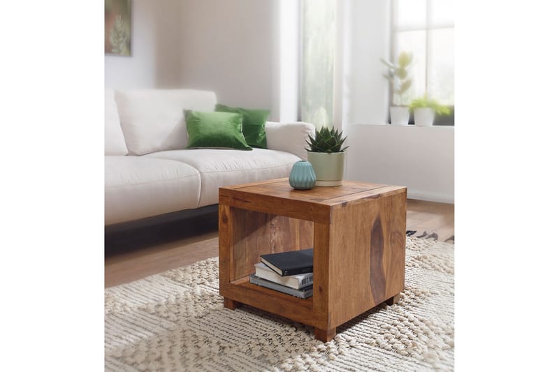 Soffbord Cumens 50 cm med Förvaring Hylla - Massivt Trä - Möbler - Bord & matgrupp - Soffbord