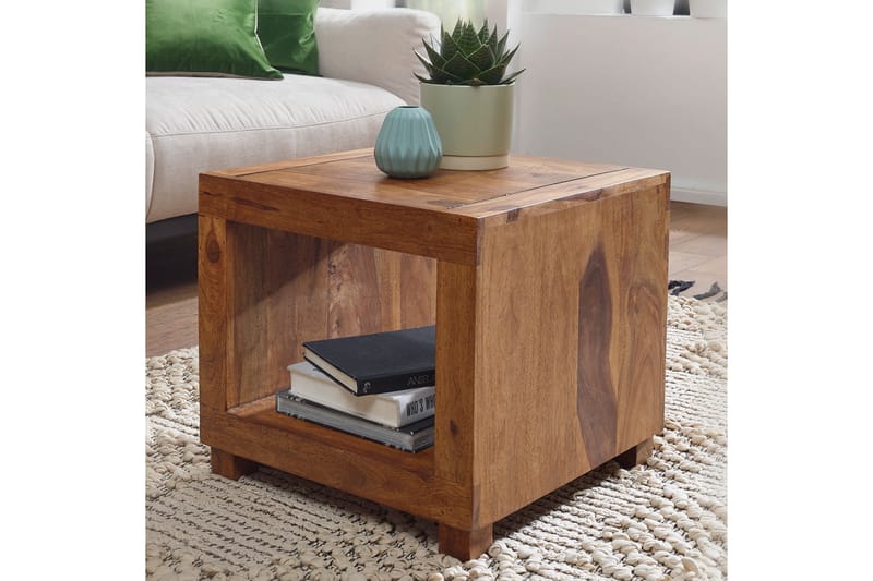 Soffbord Cumens 50 cm med Förvaring Hylla - Massivt Trä - Möbler - Bord & matgrupp - Soffbord