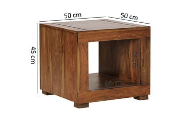 Soffbord Cumens 50 cm med Förvaring Hylla - Massivt Trä - Möbler - Bord & matgrupp - Soffbord