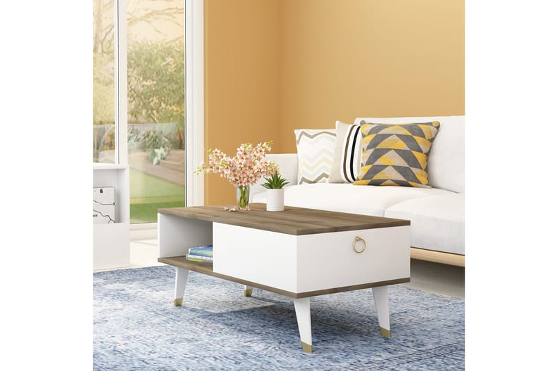 Soffbord Damlarca 90x42,4x90 cm - Brun - Möbler - Bord & matgrupp - Soffbord