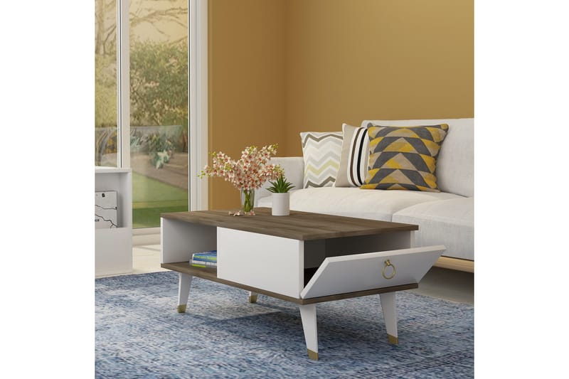 Soffbord Damlarca 90x42,4x90 cm - Brun - Möbler - Bord & matgrupp - Soffbord