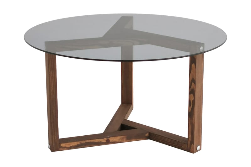 Soffbord Dander 75 cm Runt - Rökfärgat/Teak - Möbler - Bord & matgrupp - Soffbord