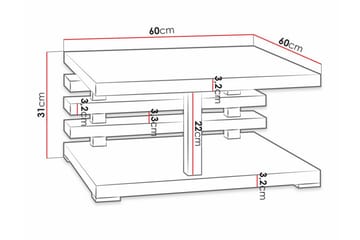 Soffbord Denogal 60 cm - Brun - Möbler - Bord & matgrupp - Soffbord