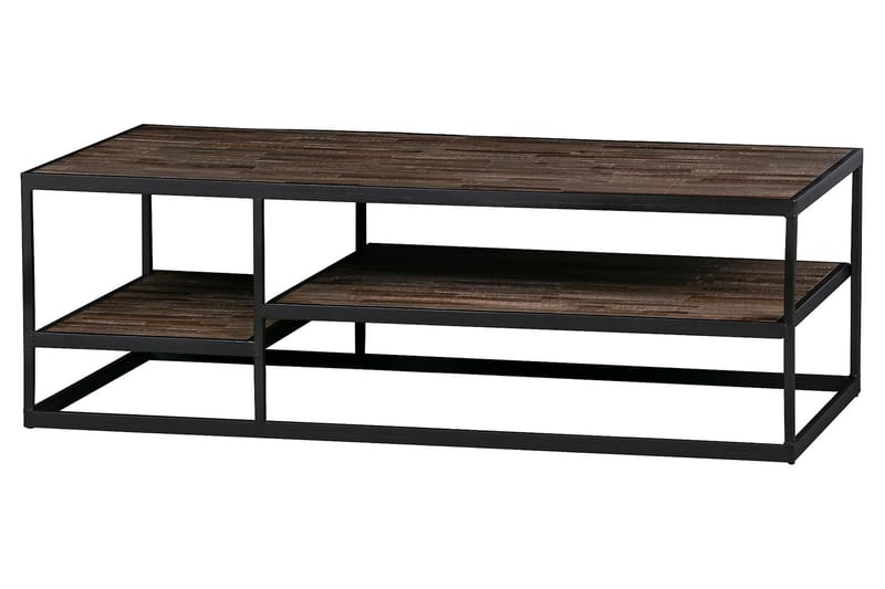 Soffbord Donetta 120 cm - Teak/Svart Järn - Soffbord