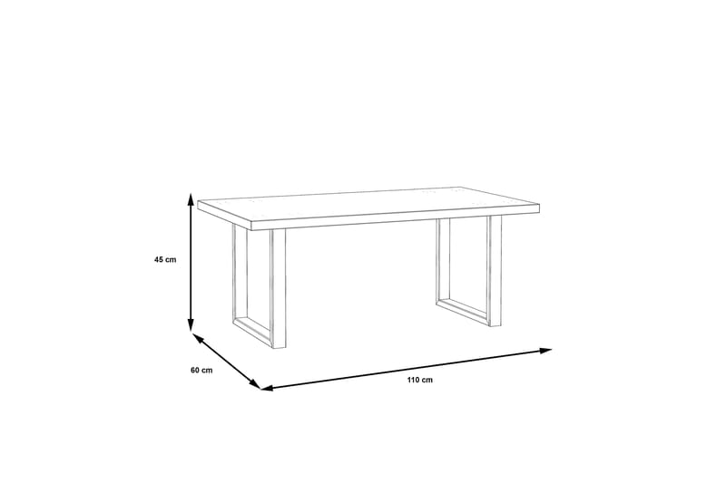 Soffbord Doonisa 110 cm - Svart/Brun - Soffbord