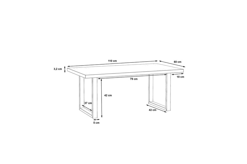 Soffbord Doonisa 110 cm - Svart/Brun - Soffbord