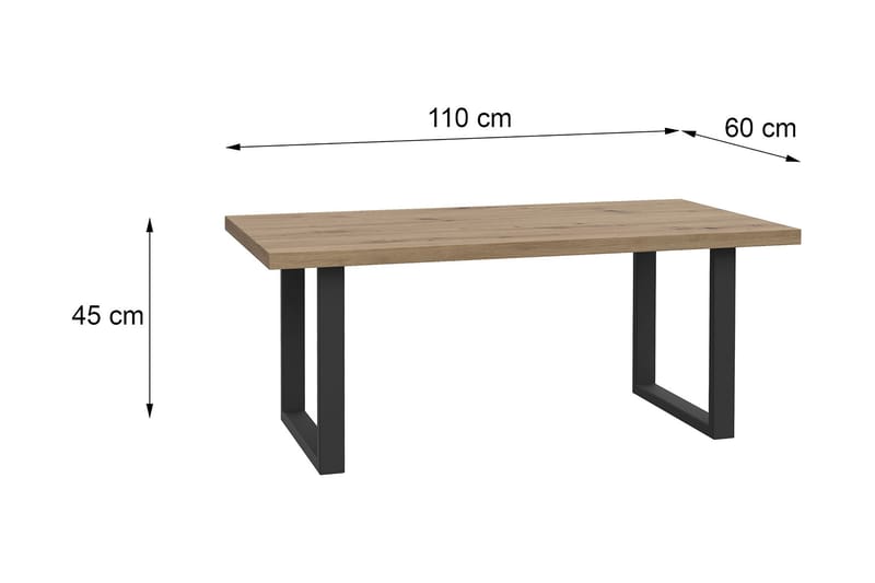 Soffbord Doonisa 110 cm - Svart/Brun - Soffbord