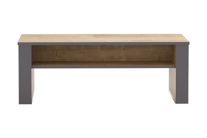 Soffbord Dumö 110 cm med Förvaring Hylla - Brun/Grå - Soffbord