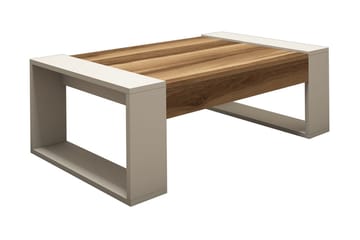 Soffbord Edelmis 102 cm - Valnötsbrun/Krämvit - Möbler - Bord & matgrupp - Soffbord