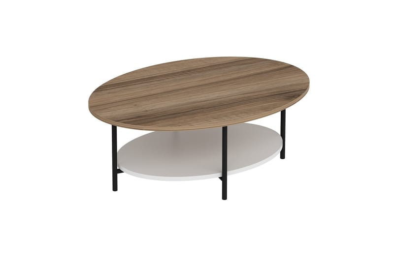 Soffbord Elistia 90 cm - Ek/Vit - Möbler - Bord & matgrupp - Soffbord
