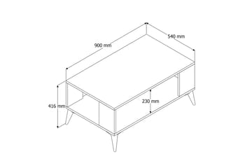 Soffbord Elmvale 90x54x90 cm - Ek - Möbler - Bord & matgrupp - Soffbord