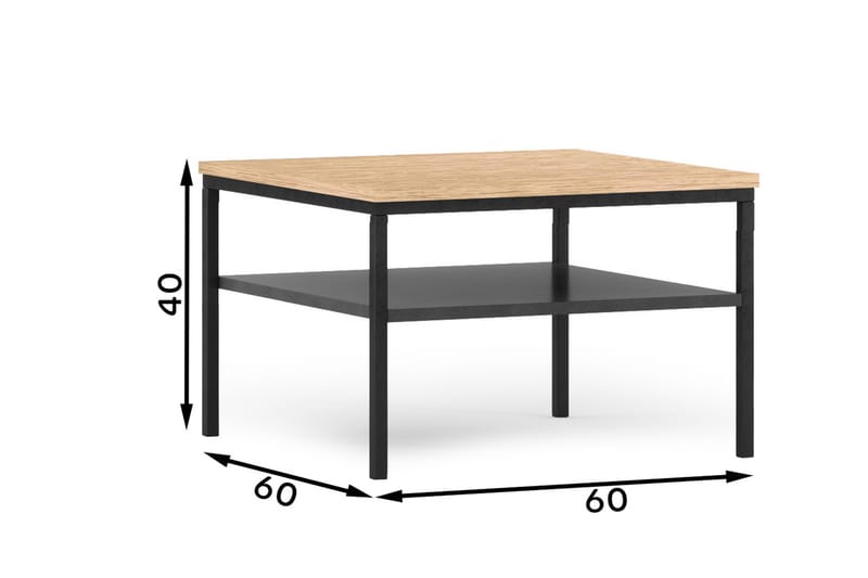 Soffbord Emika 60 cm - Ek - Soffbord