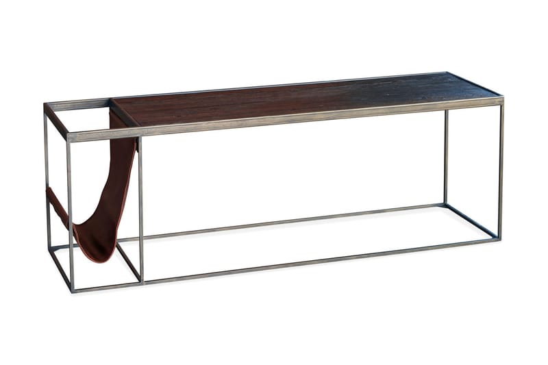 Soffbord Epock 140 cm med Förvaring Hylla Marmormönster - Brun - Marmorbord - Soffbord