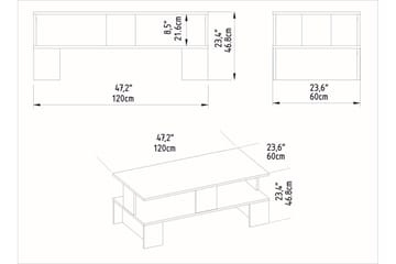 Soffbord Evansa 120 cm - Natur/Mörkbrun - Möbler - Bord & matgrupp - Soffbord