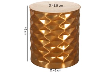 Soffbord Fetterdale 44 cm Runt - Guld - Möbler - Bord & matgrupp - Soffbord
