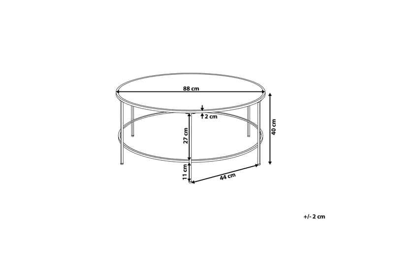 Soffbord Florence 88 cm - Svart/Glas - Möbler - Bord & matgrupp - Soffbord