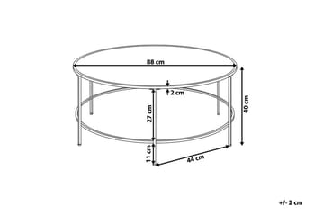 Soffbord Florence 88 cm - Svart/Glas - Möbler - Bord & matgrupp - Soffbord