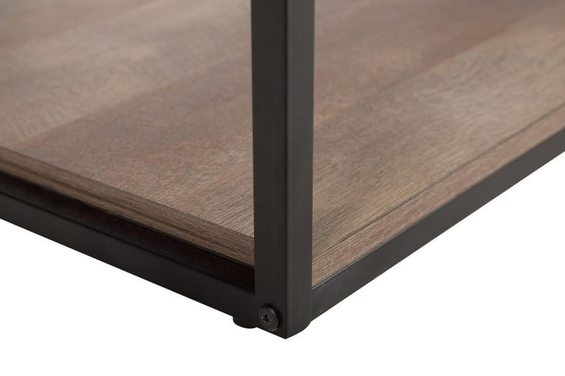 Soffbord Forrieres 120 cm med Förvaring Hylla - Mörkbrun/Svart - Soffbord