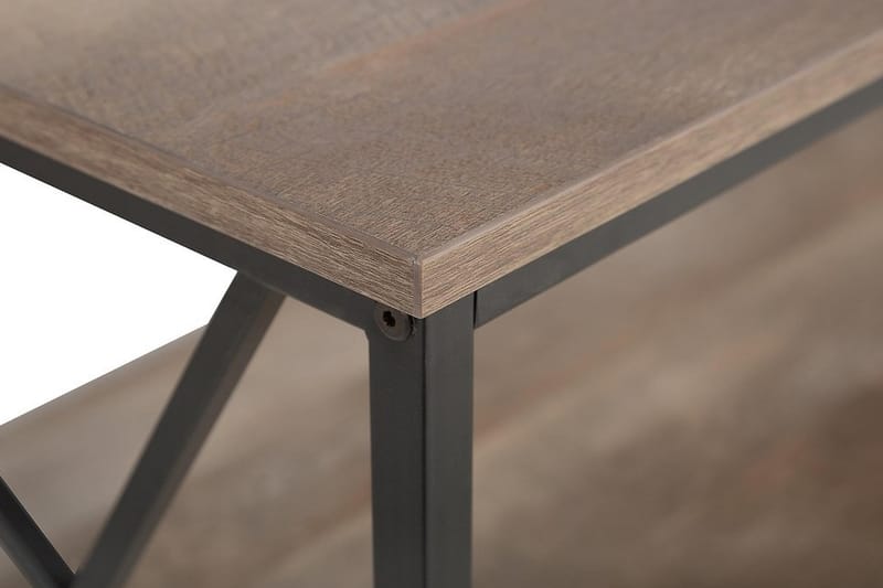 Soffbord Forrieres 120 cm med Förvaring Hylla - Mörkbrun/Svart - Möbler - Bord & matgrupp - Soffbord