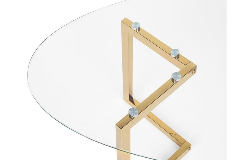 Soffbord Freising 120 cm - Glas/Guld - Soffbord