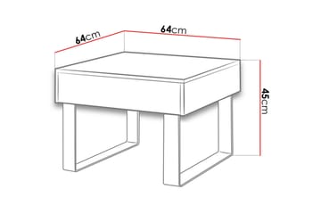 Soffbord Frick Litet 64 cm med Förvaring Låda - Vit - Möbler - Bord & matgrupp - Soffbord
