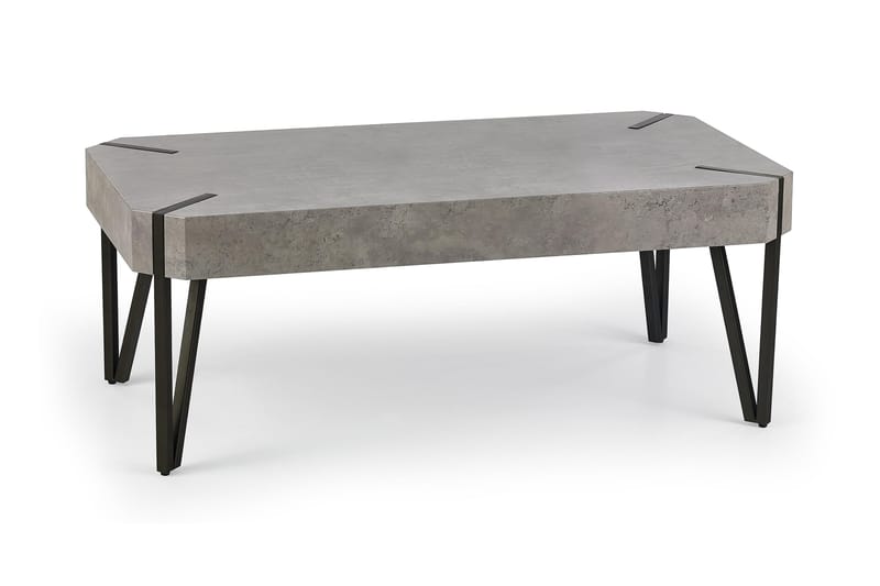 Soffbord Fullmore 110 cm med Förvaring Hylla - Grå/Svart - Soffbord