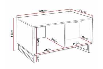 Soffbord Galbally 60 cm - Svart - Möbler - Bord & matgrupp - Soffbord