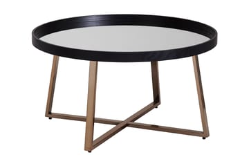Soffbord Gavaldon 78 cm Runt - Glas/Svart - Möbler - Bord & matgrupp - Soffbord