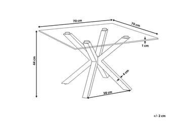 Soffbord genomskinlig/silver STARLIGHT - Silver - Möbler - Bord & matgrupp - Soffbord