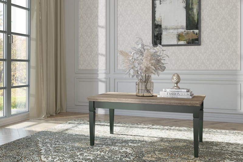 Soffbord Getafez 110 cm - Khaki/Natur - Möbler - Bord & matgrupp - Soffbord